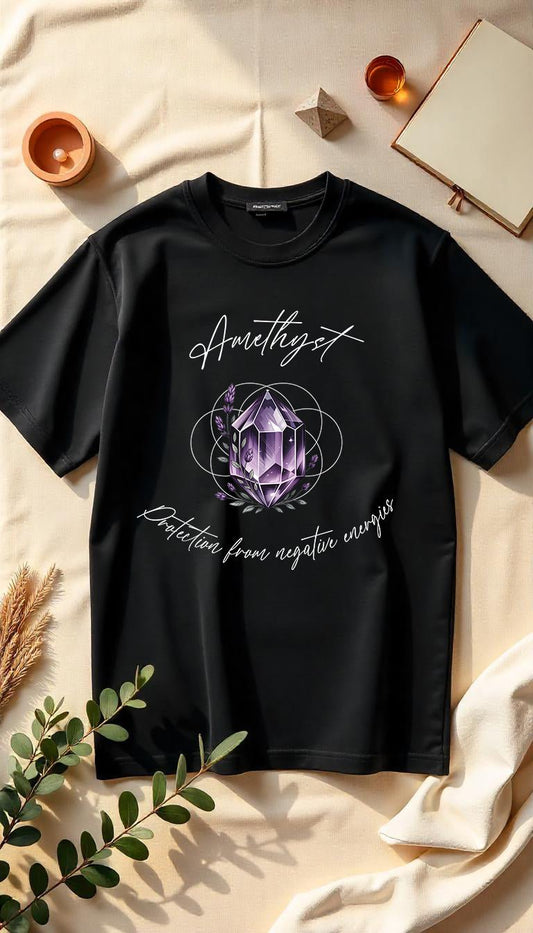 Amethyst - Cosmic Flow Oversize Shirt - Lunaura
