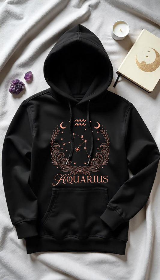 Aquarius - Wassermann Cosmic Comfort Hoodie - Lunaura