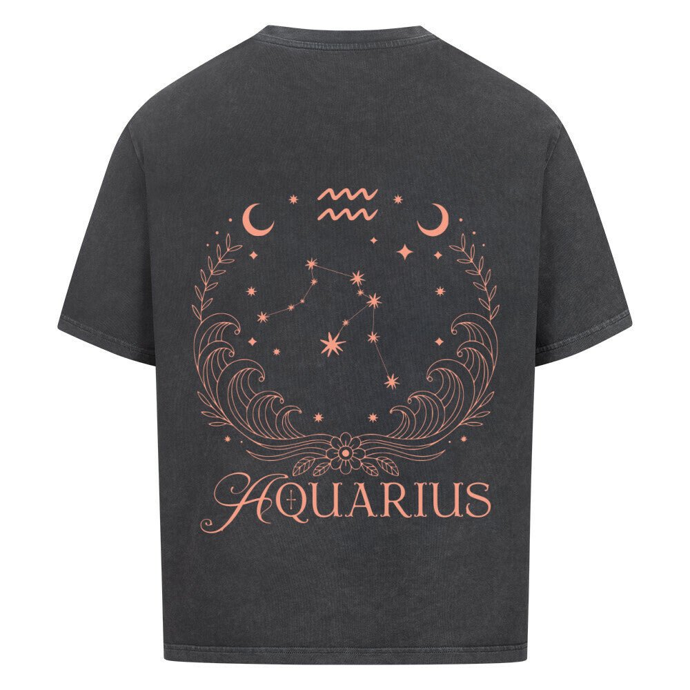 Aquarius - Wassermann Cosmic Flow Oversize Shirt - Lunaura