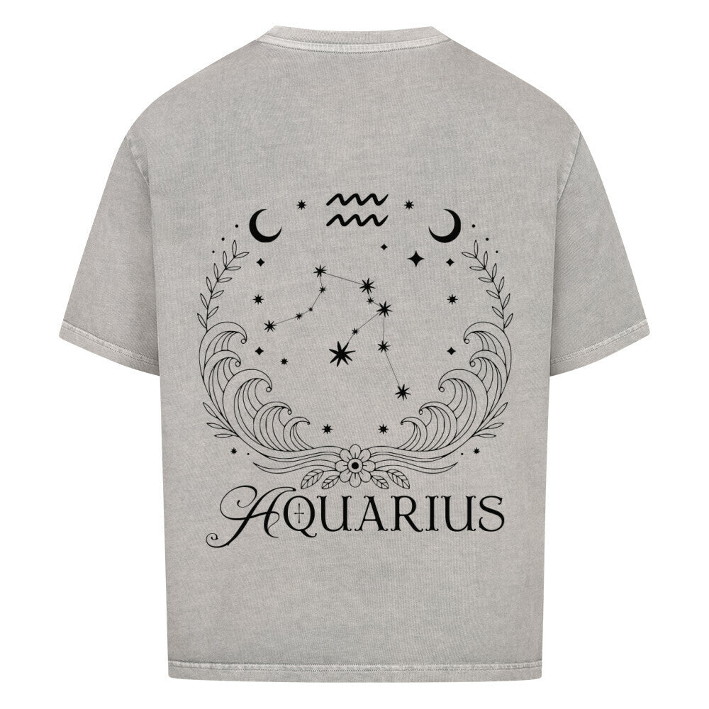 Aquarius - Wassermann Cosmic Flow Oversize Shirt - Lunaura