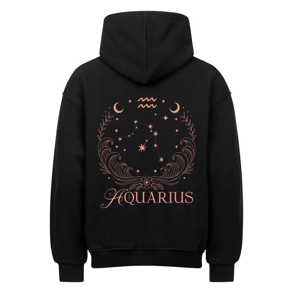 Aquarius - Wassermann Shadow Shell Oversize Hoodie - Lunaura