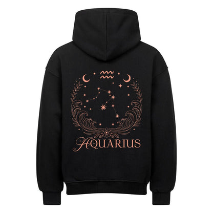 Aquarius - Wassermann Shadow Shell Oversize Hoodie - Lunaura