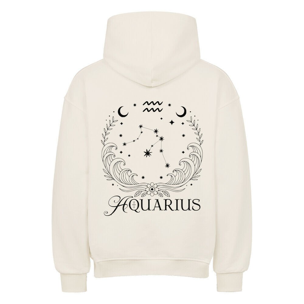 Aquarius - Wassermann Shadow Shell Oversize Hoodie - Lunaura