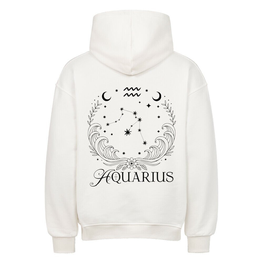 Aquarius - Wassermann Shadow Shell Oversize Hoodie - Lunaura