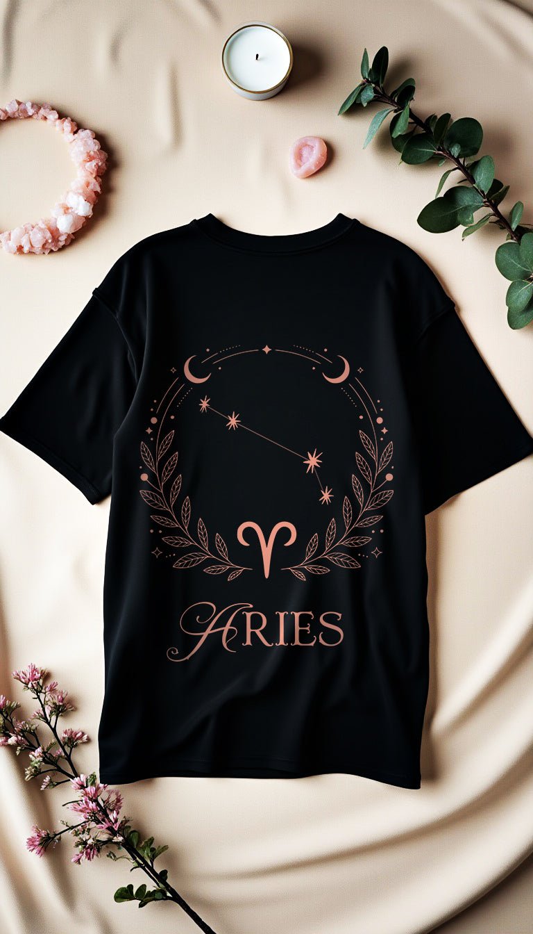 Aries - Widder Cosmic Flow Oversize Shirt - Lunaura