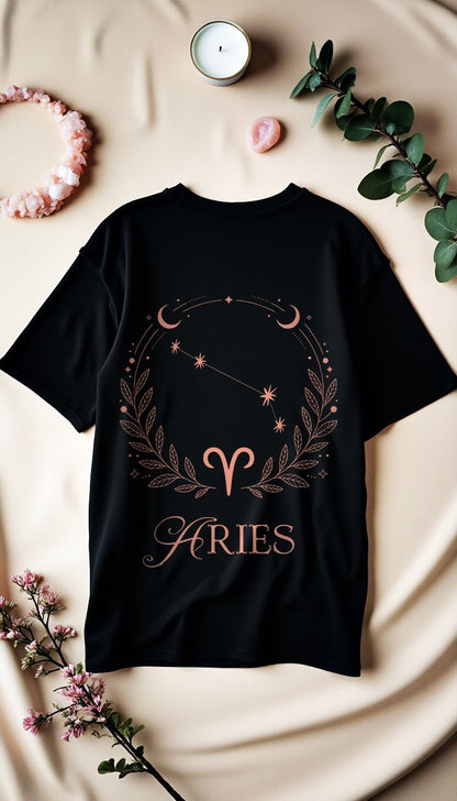 Aries - Widder Cosmic Flow Oversize Shirt - Lunaura