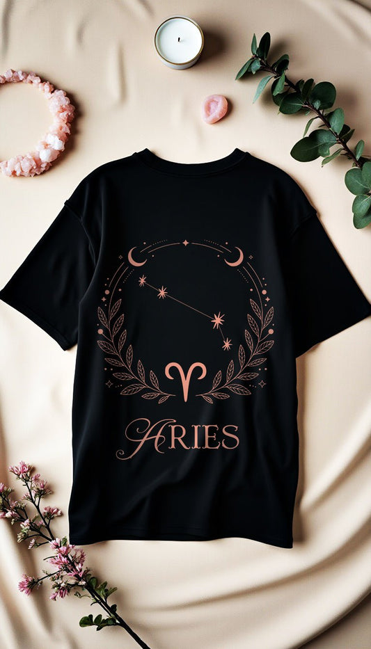 Aries - Widder Cosmic Flow Oversize Shirt - Lunaura