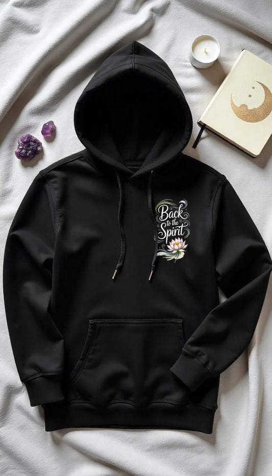 Back To The Spirit Flower - Cosmic Comfort Hoodie - Lunaura