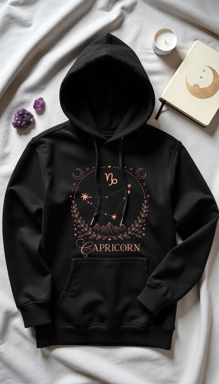 Capricorn - Steinbock Cosmic Comfort Hoodie - Lunaura