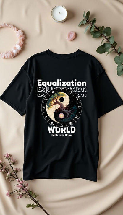Equalization - Cosmic Flow Oversize Shirt - Lunaura