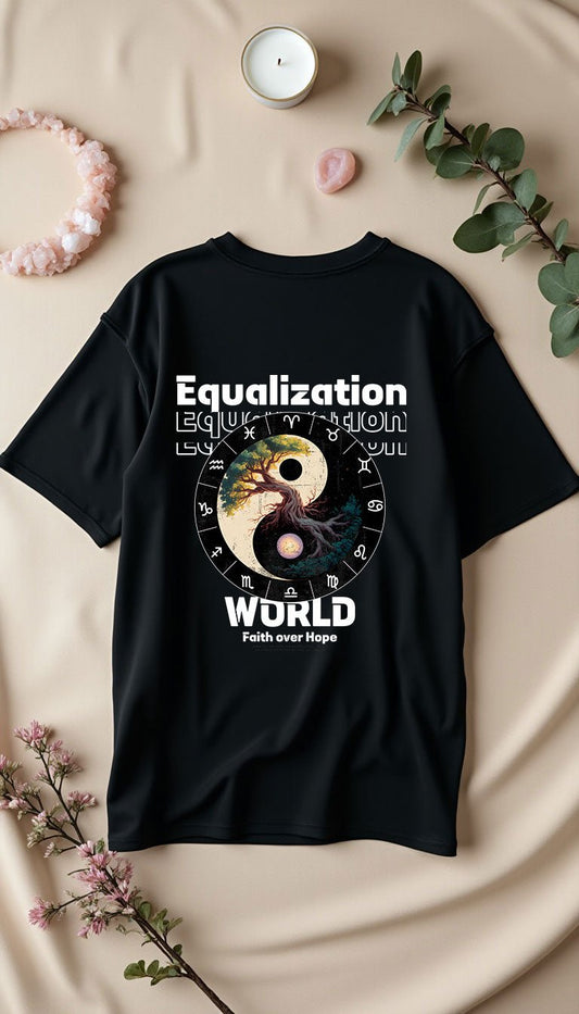 Equalization - Cosmic Flow Oversize Shirt - Lunaura