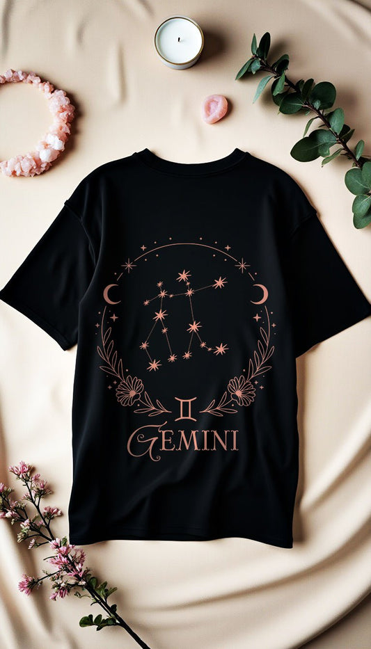 Gemini - Zwilling Cosmic Flow Oversize Shirt - Lunaura
