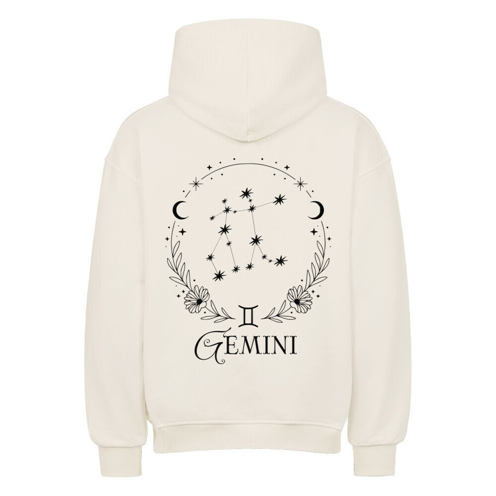 Gemini - Zwilling Shadow Shell Oversize Hoodie - Lunaura