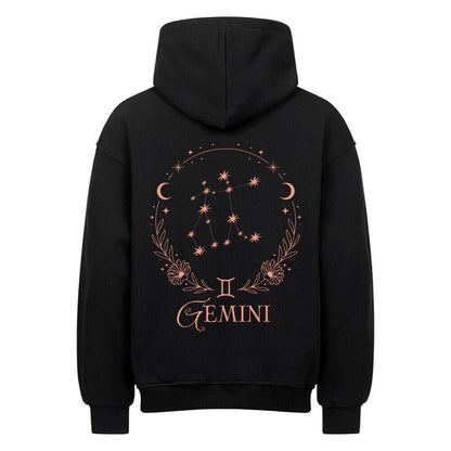 Gemini - Zwilling Shadow Shell Oversize Hoodie - Lunaura