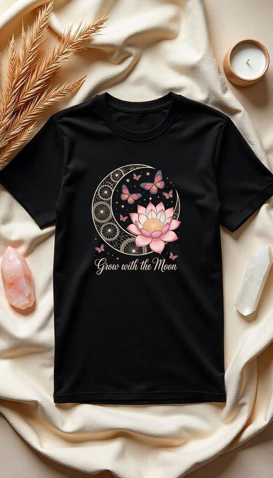 Grow with the Moon - Unisex Organic T-Shirt - Lunaura