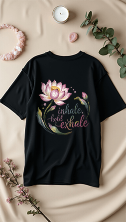 Inhale exhale - Cosmic Flow Oversize Shirt - Lunaura
