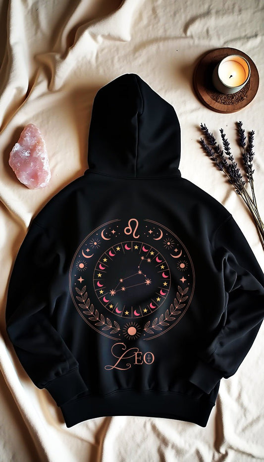 Leo - Löwe Shadow Shell Oversize Hoodie - Lunaura