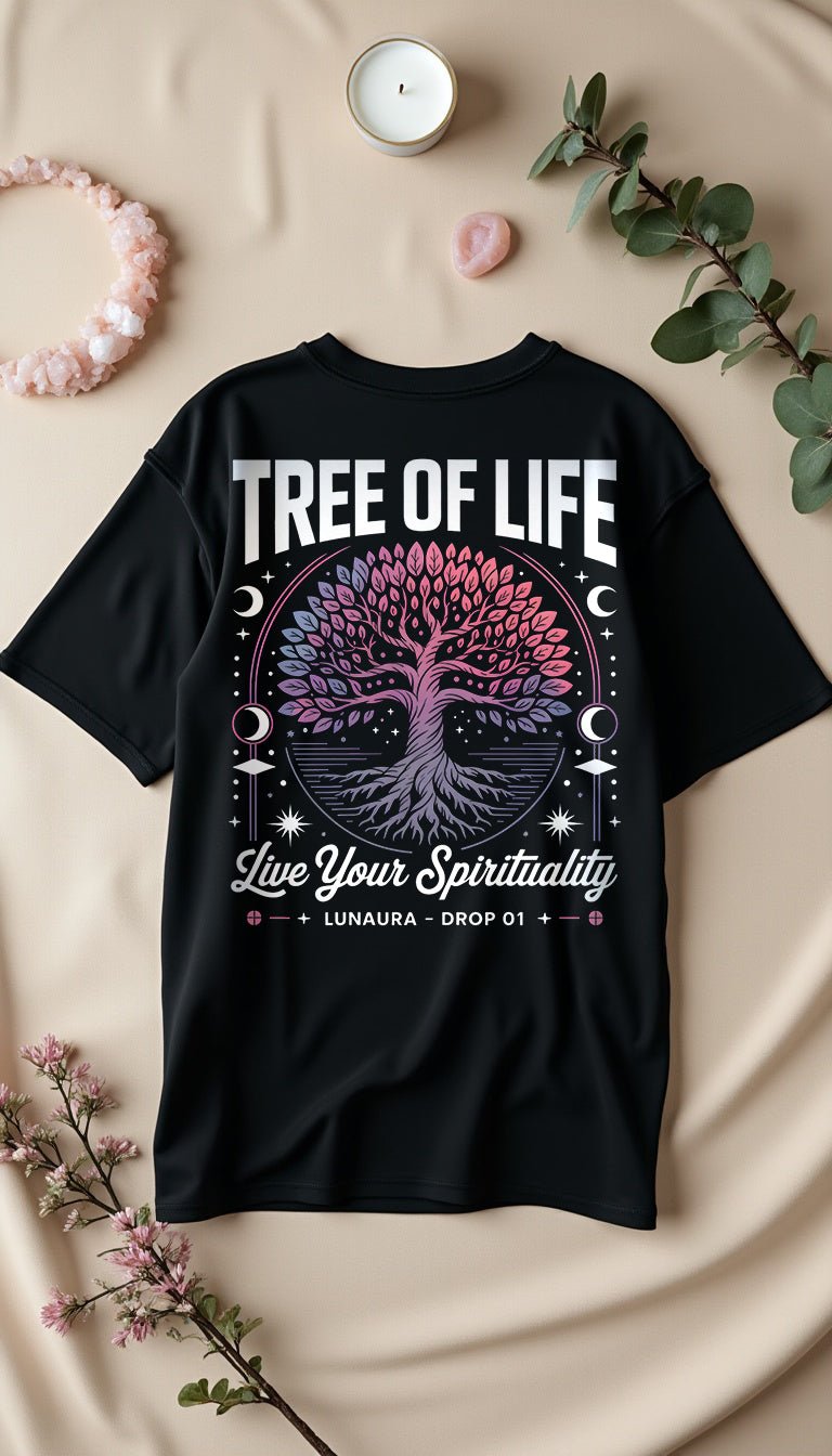 Live Your Spirituality - Cosmic Flow Oversize Shirt - Lunaura