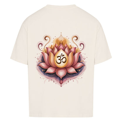 Lotus Om Symbol - Cosmic Flow Oversize Shirt - Lunaura