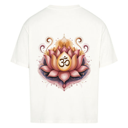 Lotus Om Symbol - Cosmic Flow Oversize Shirt - Lunaura