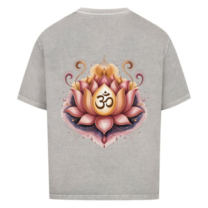 Lotus Om Symbol - Cosmic Flow Oversize Shirt - Lunaura