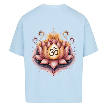 Lotus Om Symbol - Cosmic Flow Oversize Shirt - Lunaura