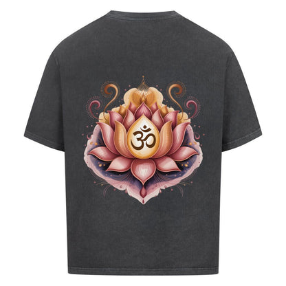 Lotus Om Symbol - Cosmic Flow Oversize Shirt - Lunaura