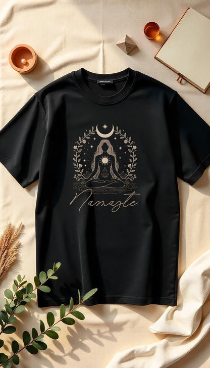 Namaste - Cosmic Flow Oversize Shirt - Lunaura