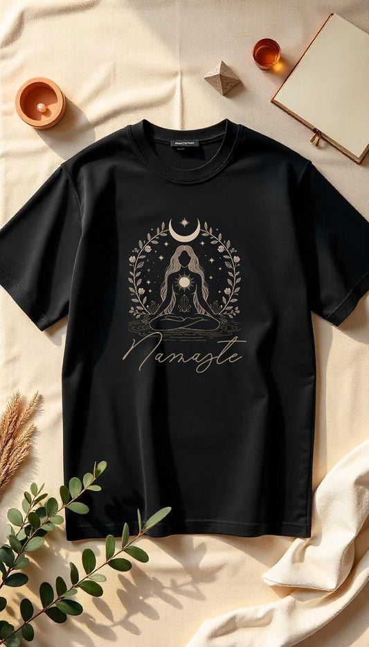 Namaste - Cosmic Flow Oversize Shirt - Lunaura