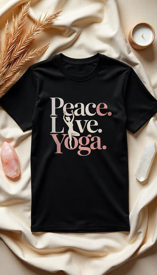 Peace.Love.Yoga. - Unisex Organic T-Shirt - Lunaura