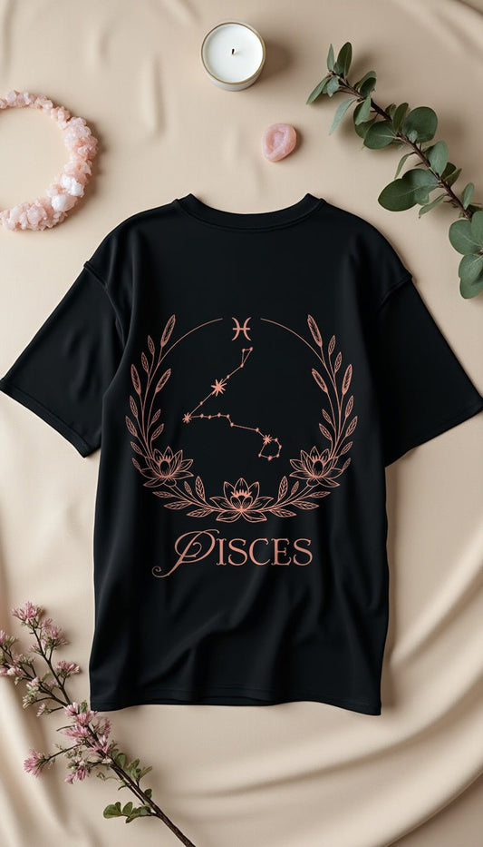 Pisces - Fisch Cosmic Flow Oversize Shirt - Lunaura