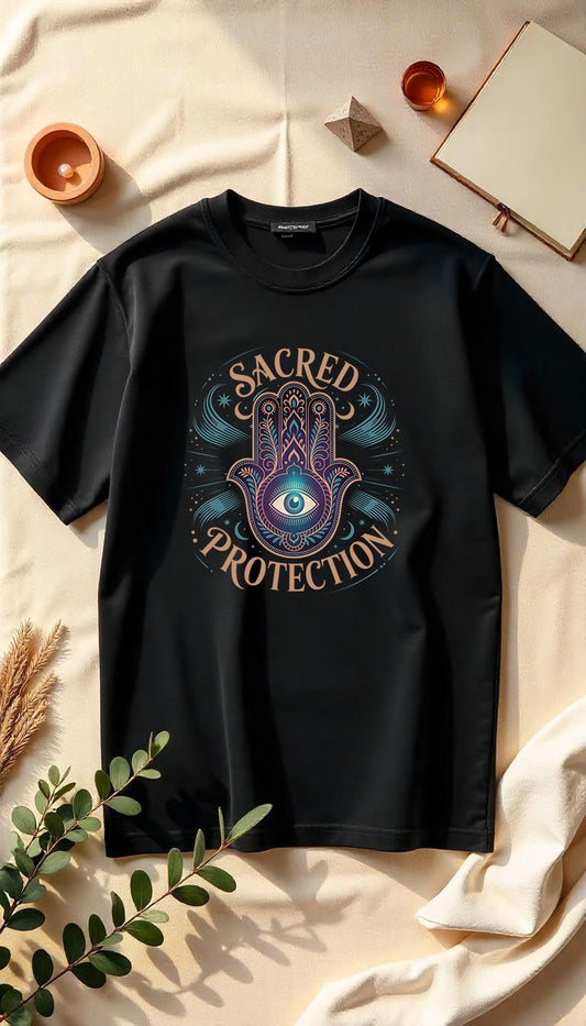 Sacred Protection - Cosmic Flow Oversize Shirt - Lunaura