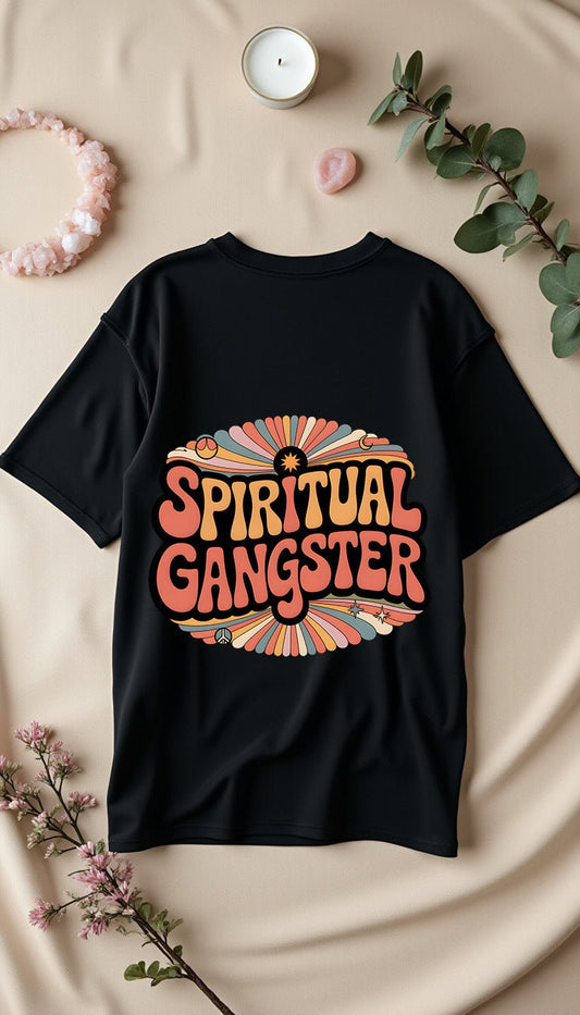 Spiritual Gangster Retro - Cosmic Flow Oversize Shirt - Lunaura