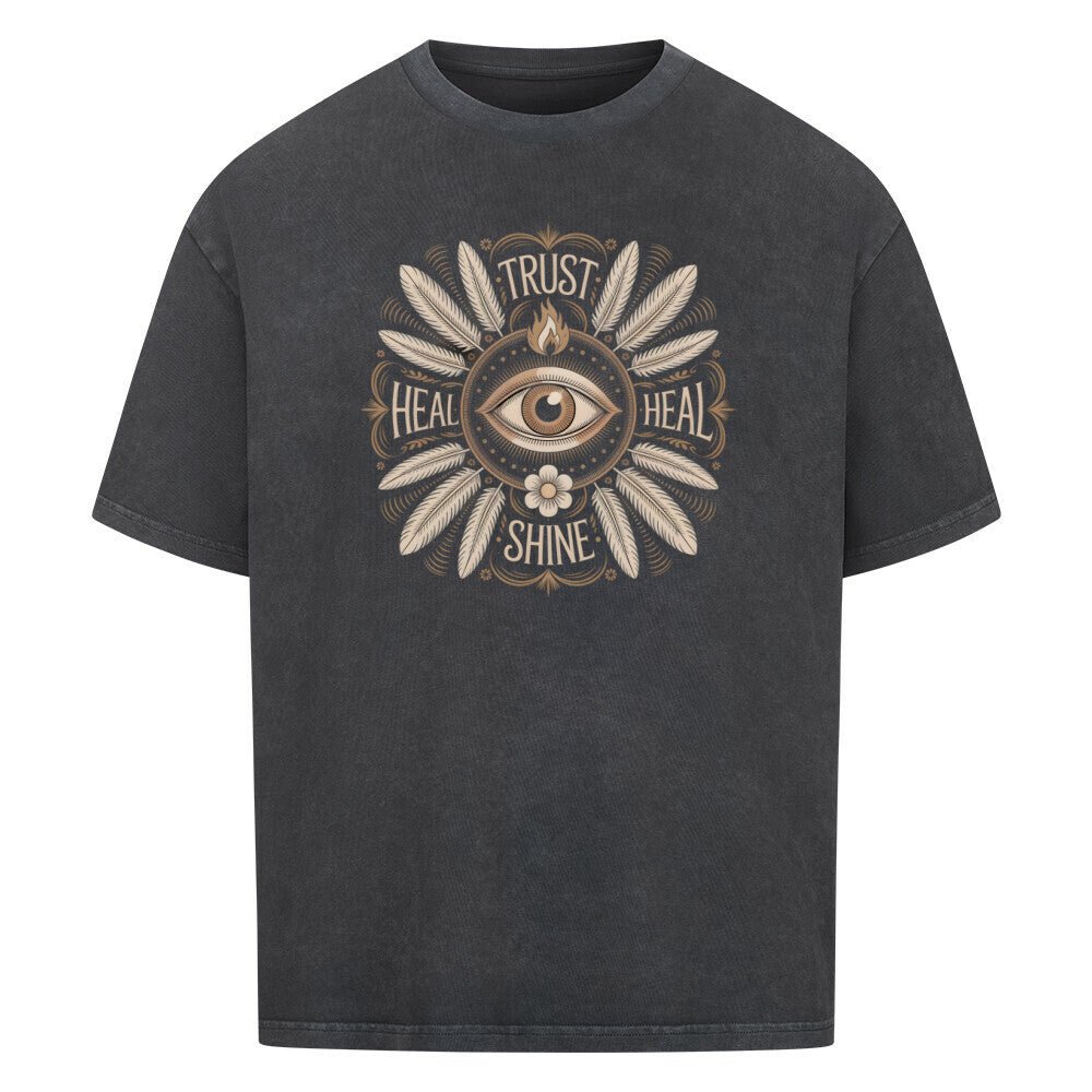 Trust and Shine - Cosmic Flow Oversize Shirt - Lunaura