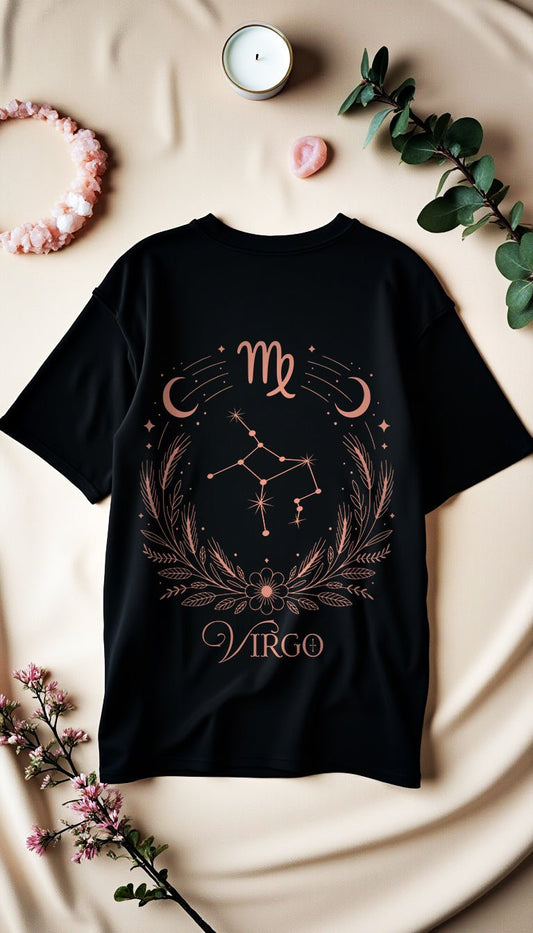 Virgo - Jungfrau Cosmic Flow Oversize Shirt - Lunaura
